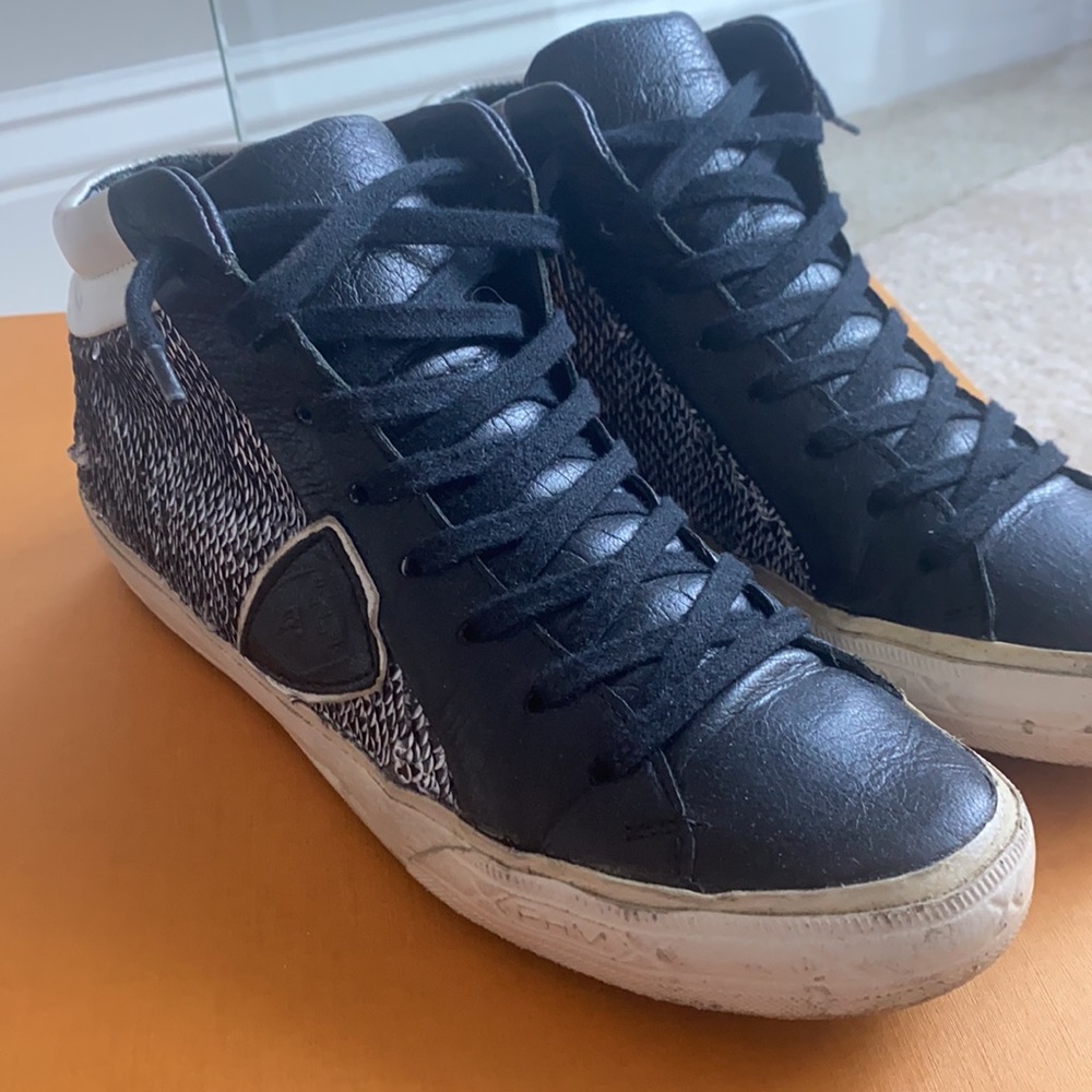 Philippe Model Black Sequin Mids - image 1